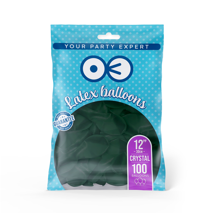 Balony krystaliczne zielone 12 cali 100 szt.