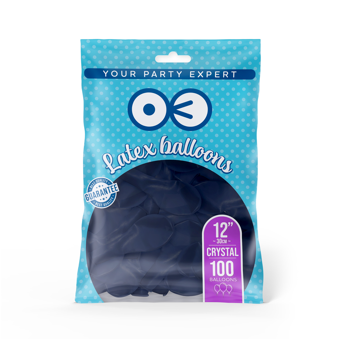 Balony krystaliczne niebieskie 12 cali 100 szt.
