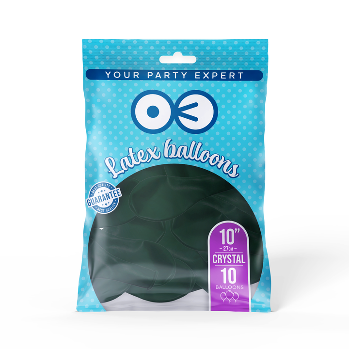 Balony krystaliczne zielone 10 cali 10 szt.