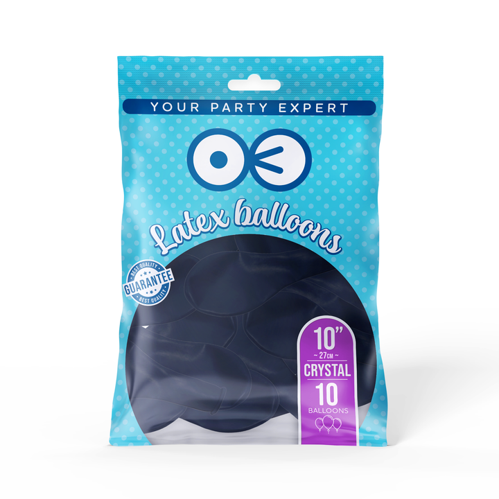 Balony krystaliczne niebieskie 10 cali 10 szt.
