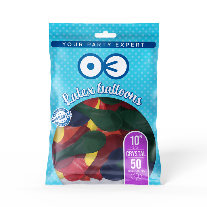 Balony krystaliczne 10 cali 50 szt. mix