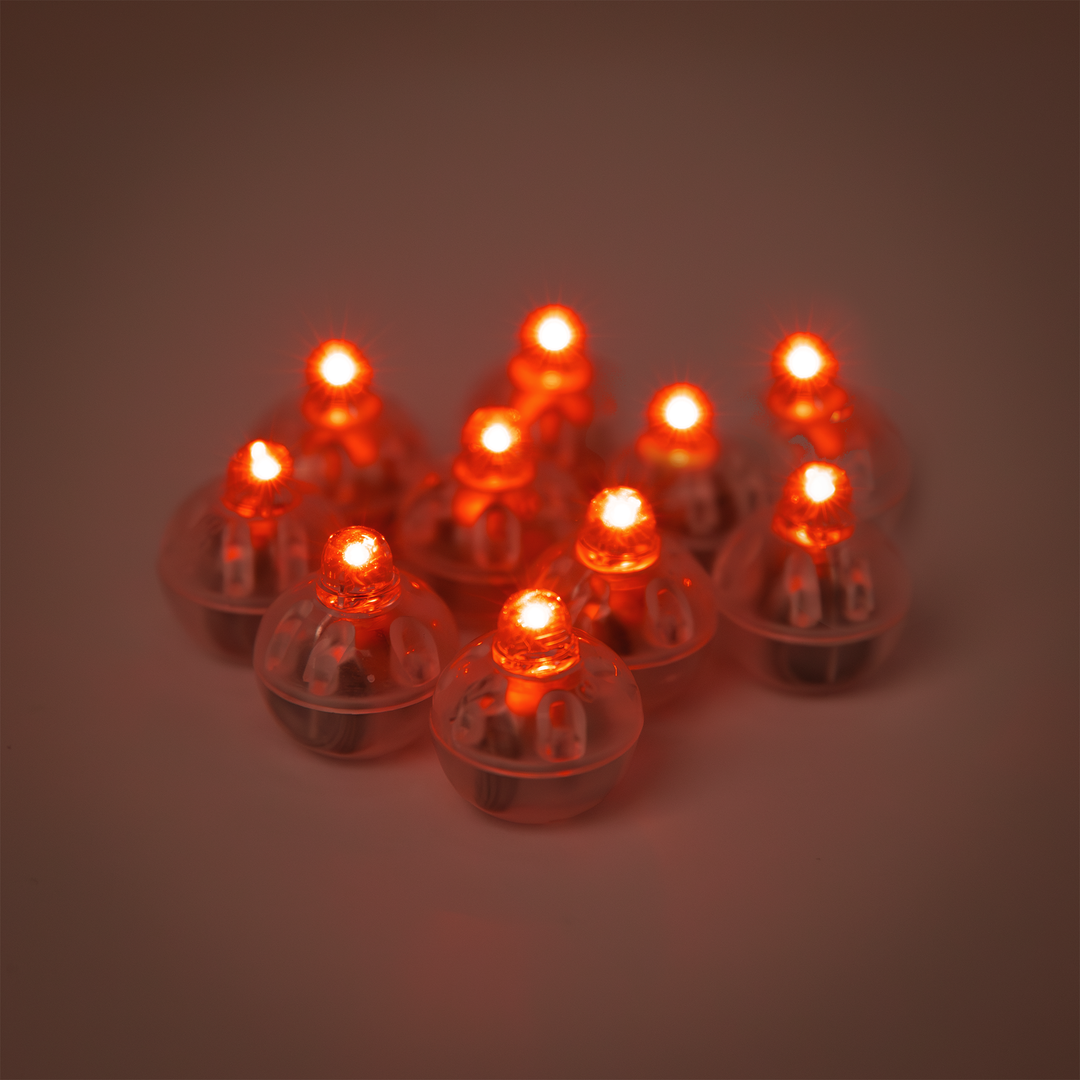 Diody LED do balonów czerwone 10 szt.