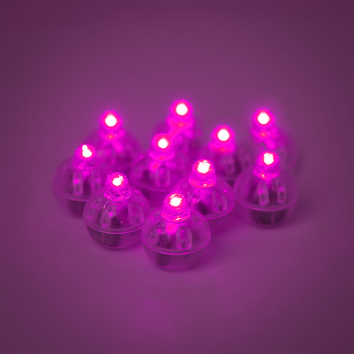 Diody LED do balonów różowe 10 szt.