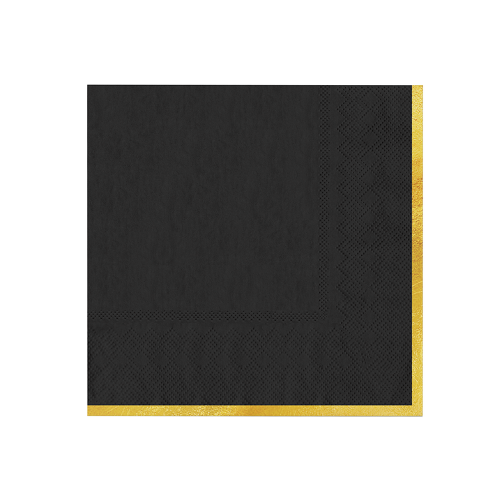 Serwetki czarne Classic Gold 10szt.
