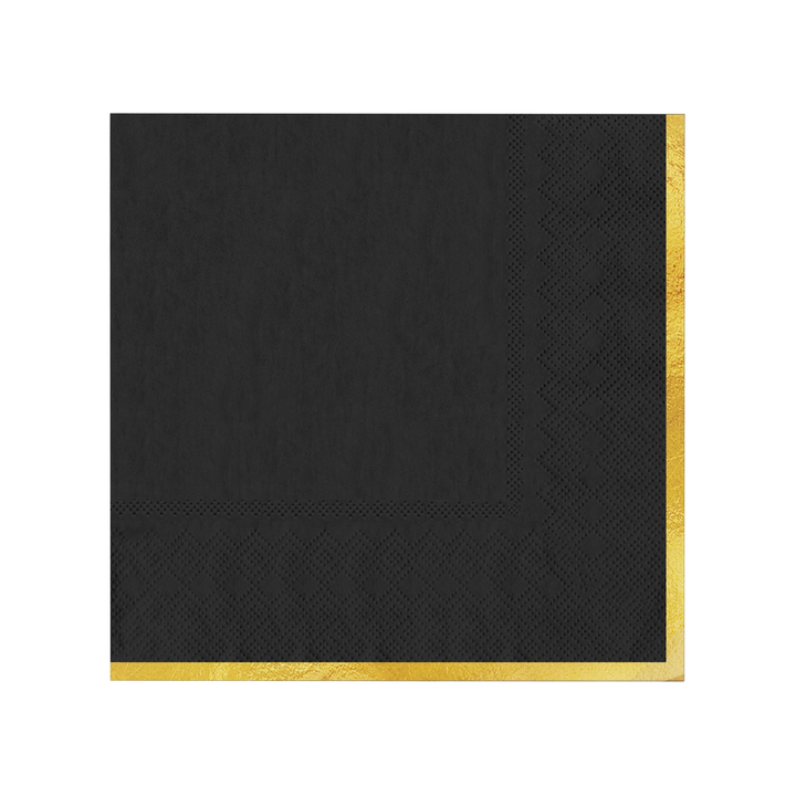 Serwetki czarne Classic Gold 10szt.