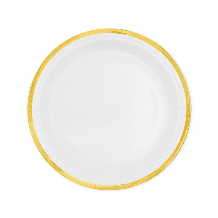 Talerzyk papierowy biały Classic Gold 7cali 6szt.