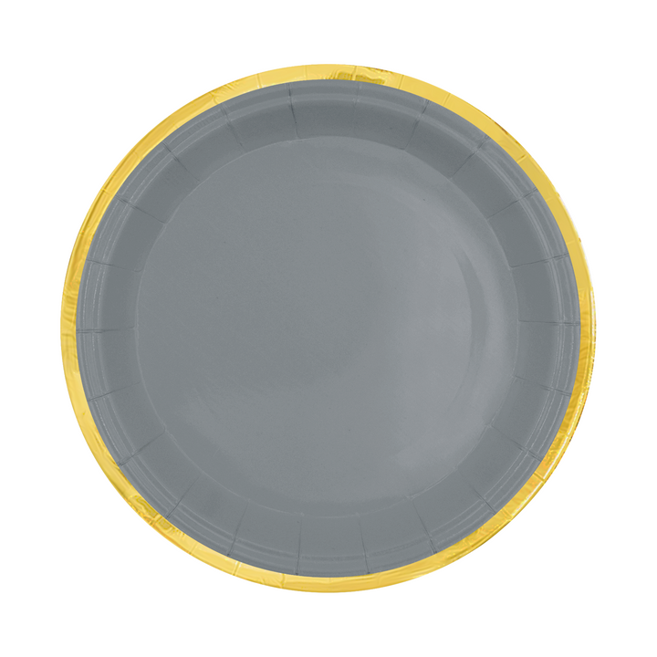 Gray paper plate Classic Gold 7 inches 6 pcs.