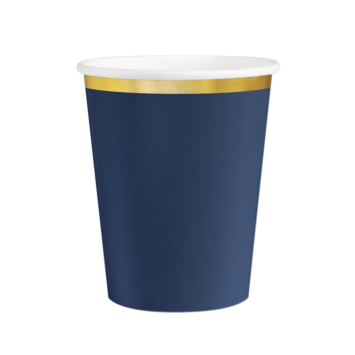 Kubek granatowy Classic Gold 220ml 6szt.