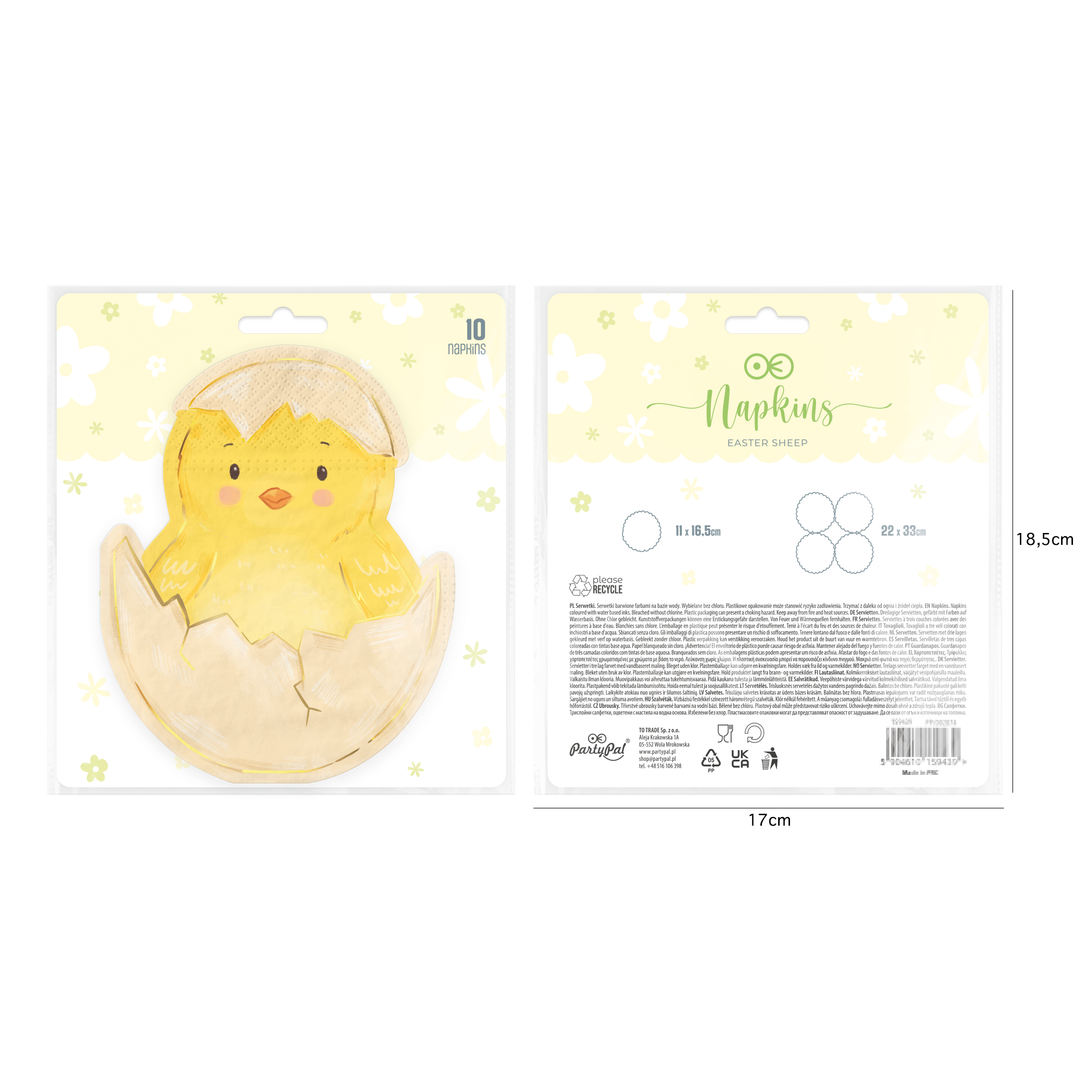 Servietten „Hähnchen in der Schale“, 10 Stück