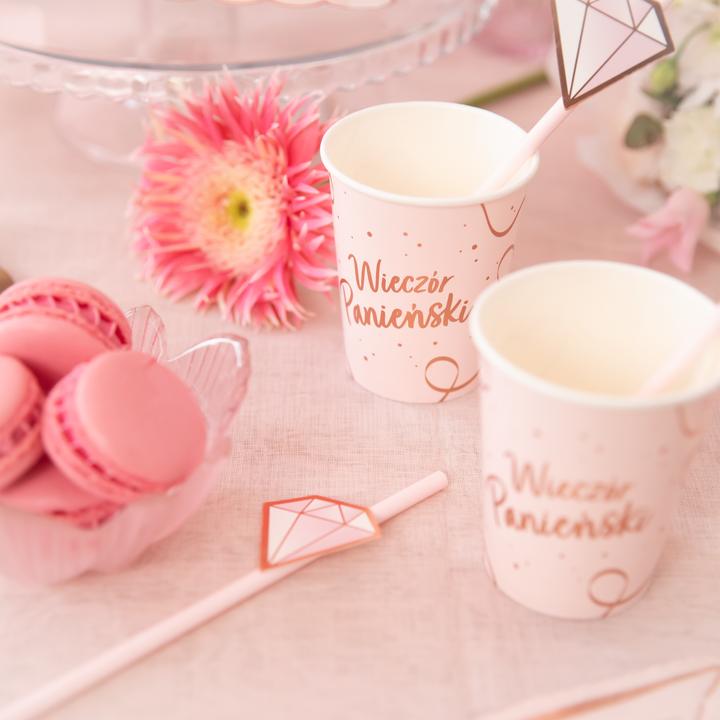 Kubek Wieczór Panieński rose gold 220 ml 6 szt.