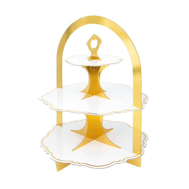 White and gold cookie stand 34x45 cm