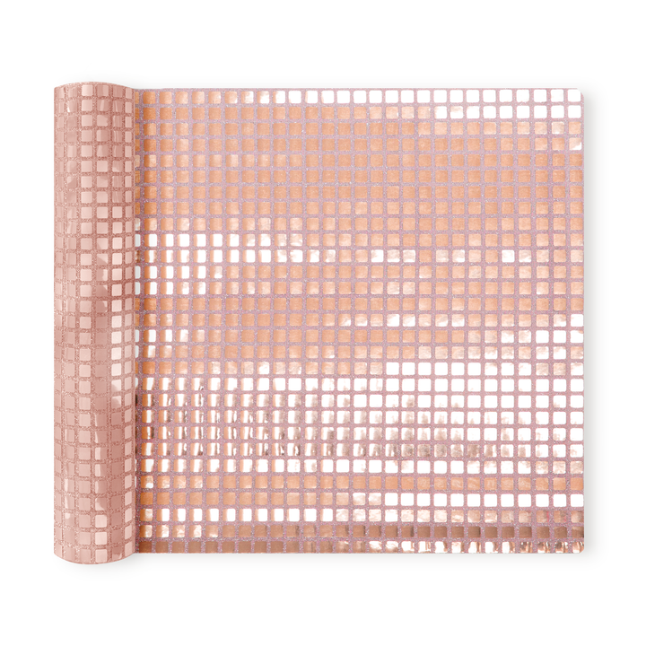 Bieżnik na stół kwadratowe cekiny rose gold 275 x 28cm