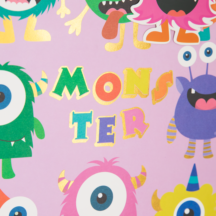 Torebki na prezenty Monster średnie 12 szt. mix