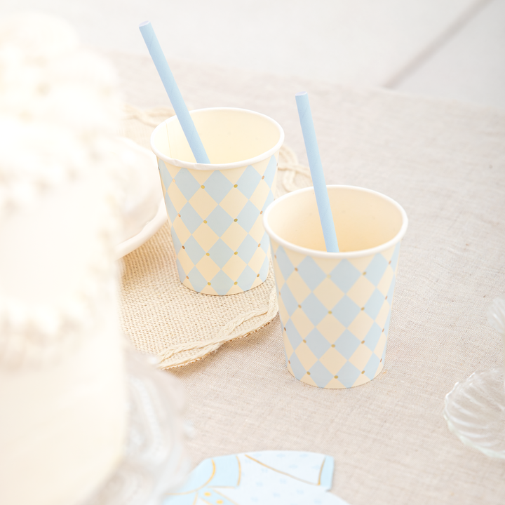 Kubek w romby niebieskie Baby 220ml 6szt.