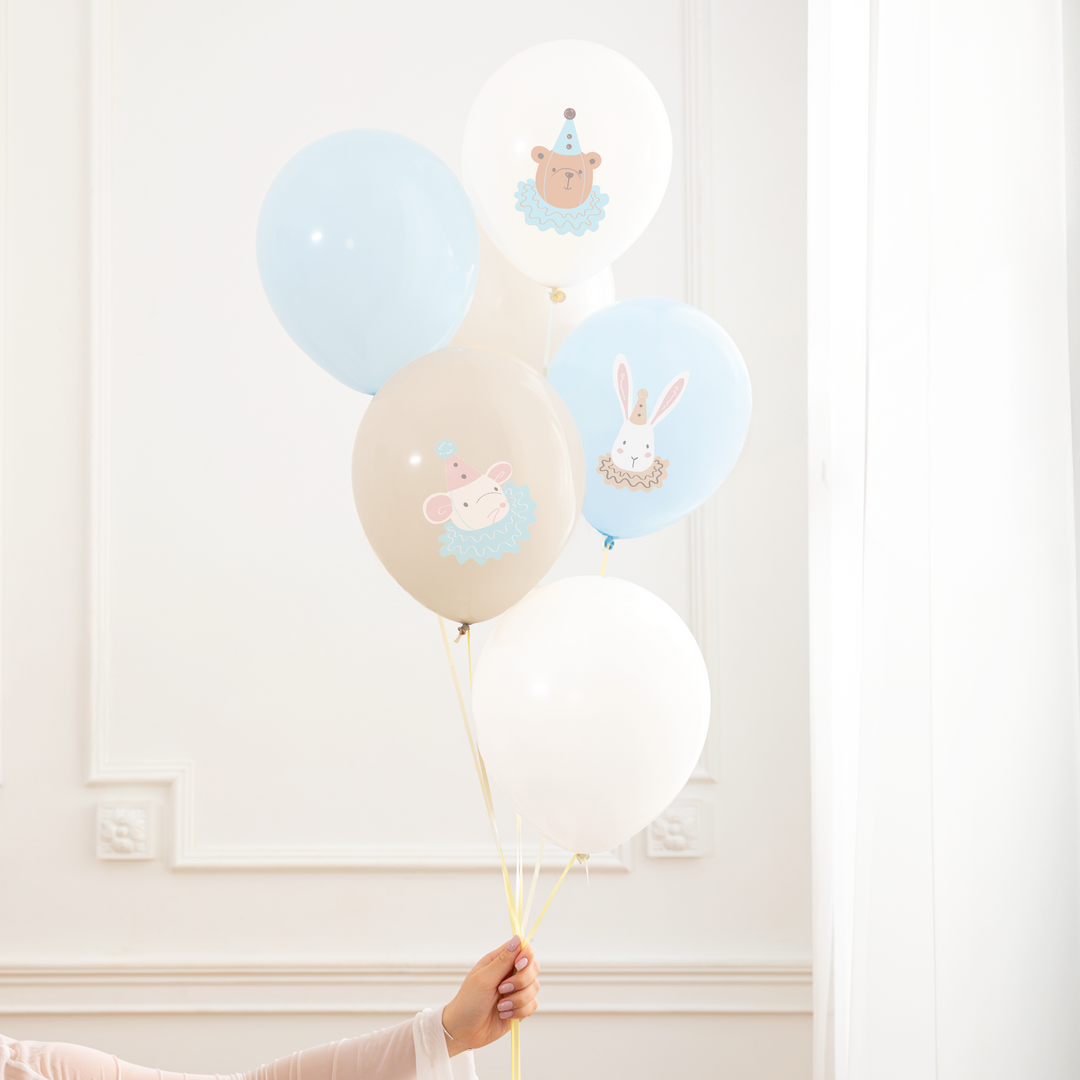 Balony lateksowe pastelowe niebieskie Baby 6 szt.