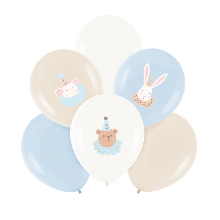 Balony lateksowe pastelowe niebieskie Baby 6 szt.