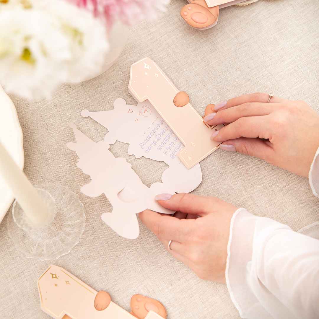 Zaproszenie Miś Baby 1szt.