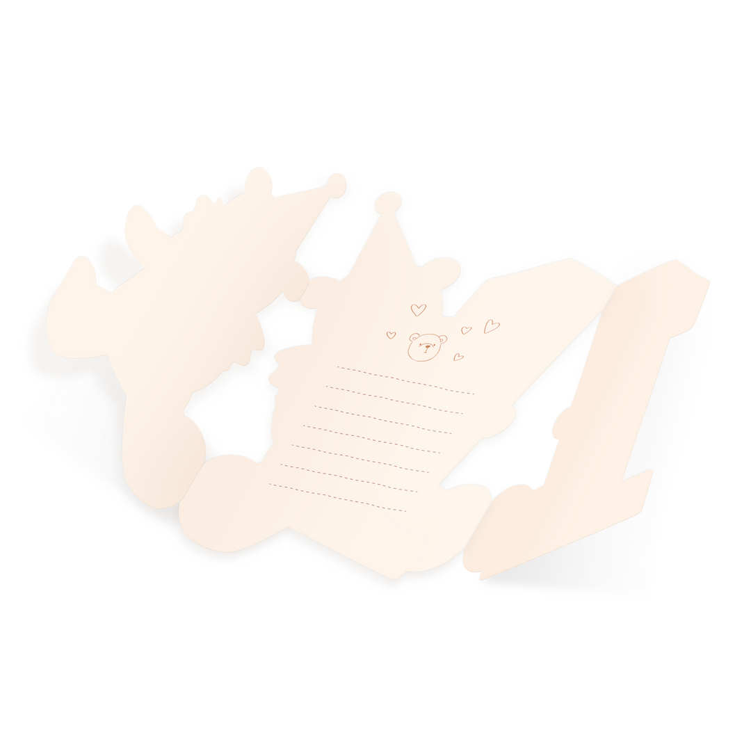 Zaproszenie Miś Baby 1szt.