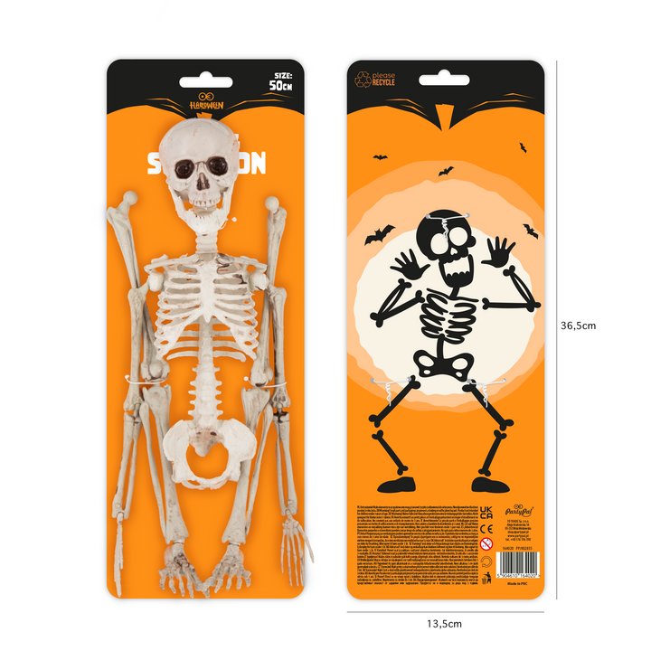 Wiszący szkielet Halloween 50 cm