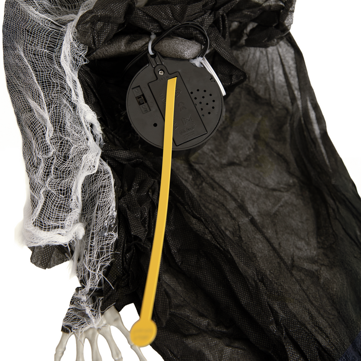 Dekoracja Halloween wiszący Kościotrup świecące oczy z dźwiękiem