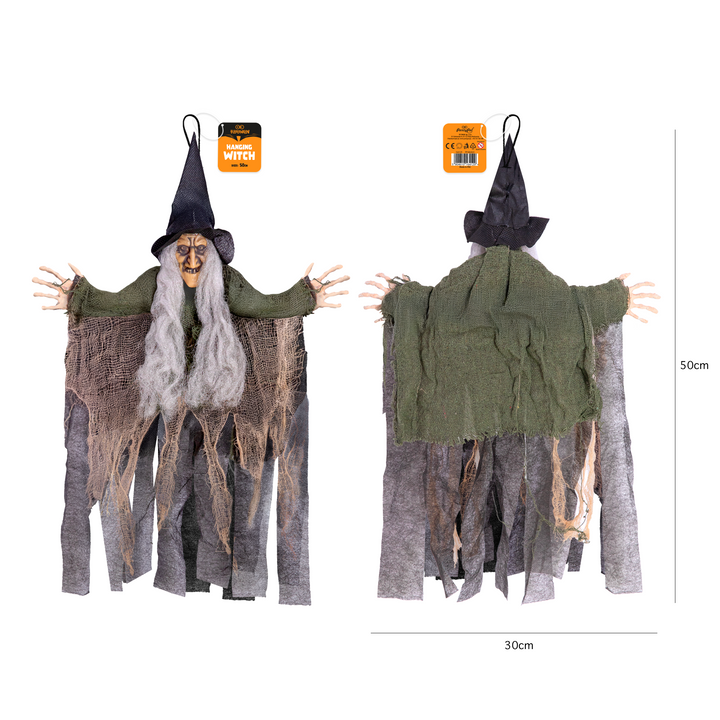Dekoracja Halloween wisząca Straszna Czarownica
