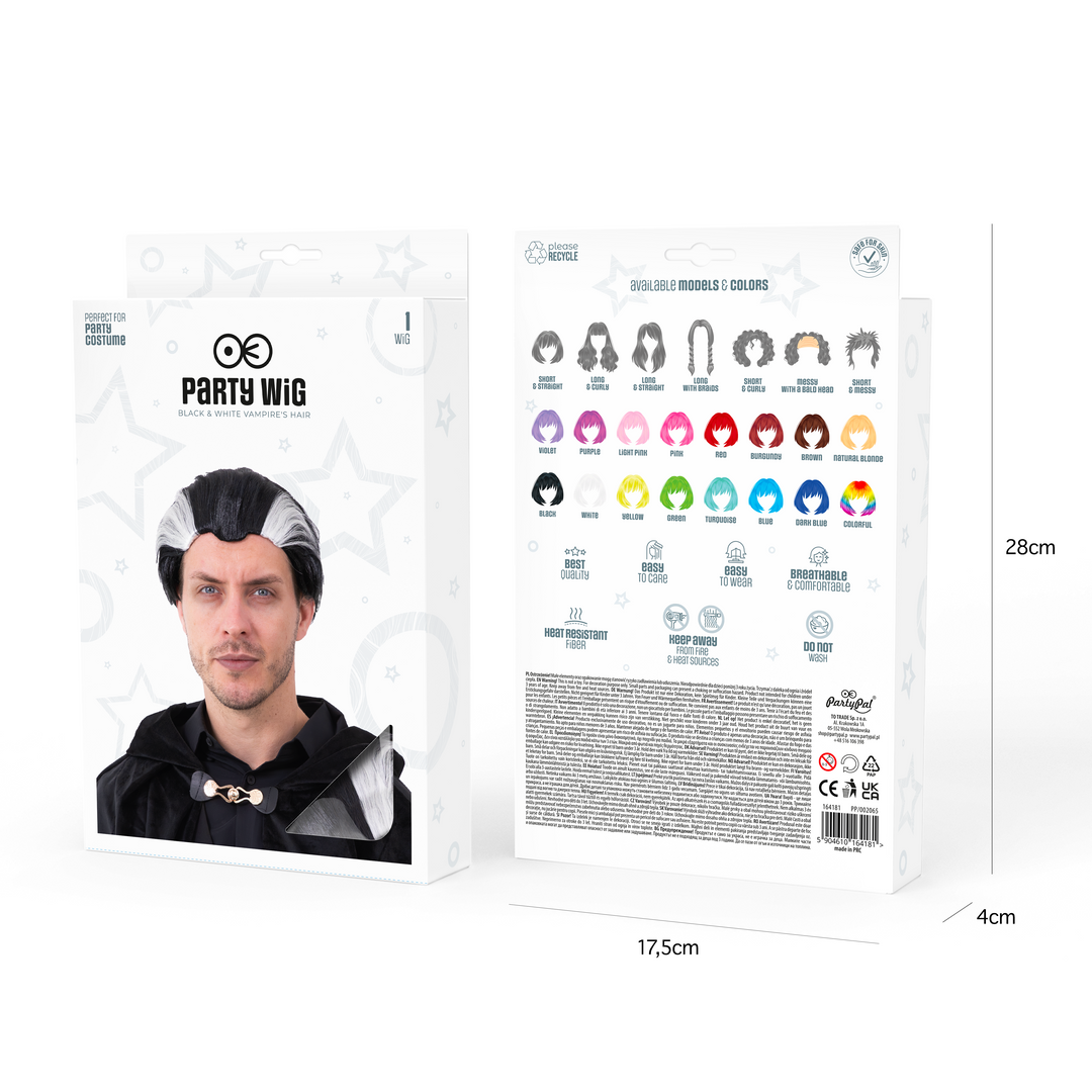 Peruka imprezowa włosy Wampira