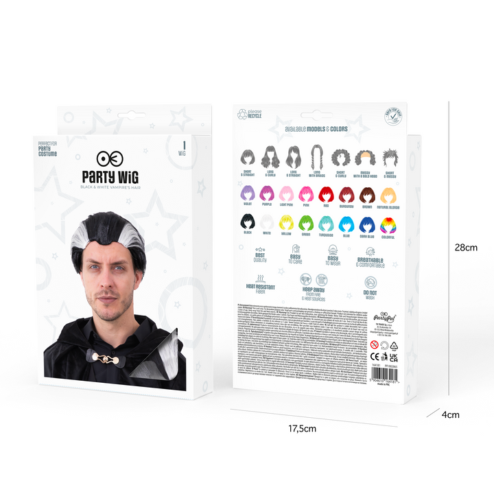 Peruka imprezowa włosy Wampira