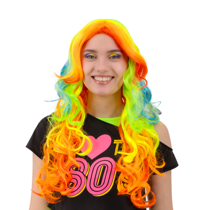 Peruka imprezowa włosy długie kręcone kolorowe