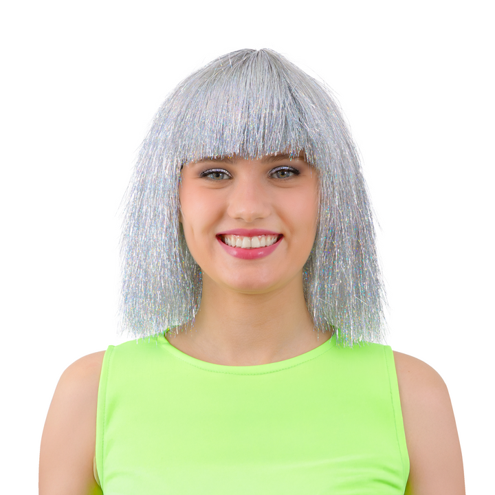 Peruka imprezowa włosy krótkie srebrne