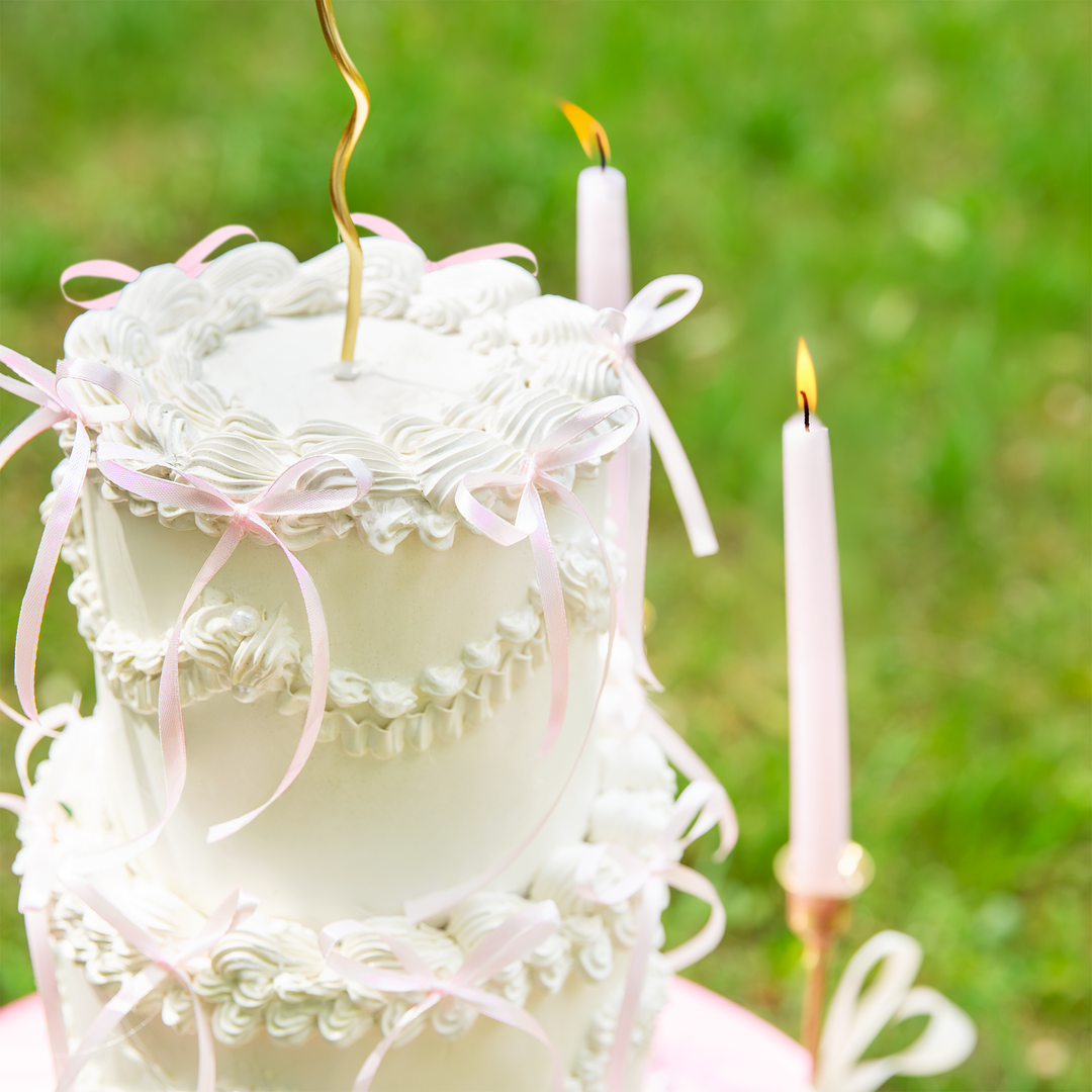 Topper na tort kokardka różowa DIY 1 szt.