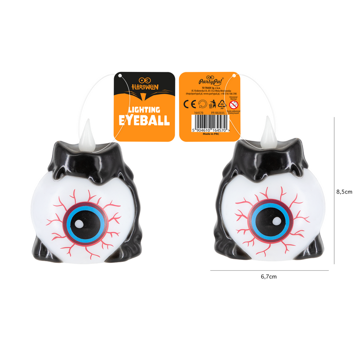 Świeczka LED Oko Halloween zmieniająca kolory