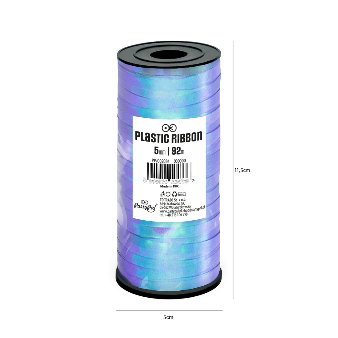 Opalfarbene blaue Kunststoffband, 92 m