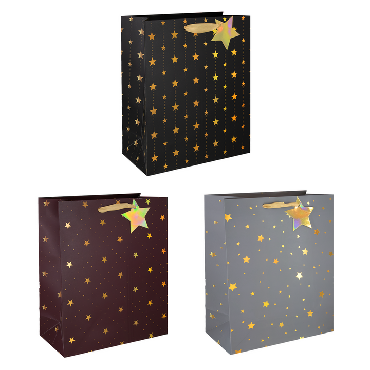 Torebki na prezenty gwiazdki małe 12szt.