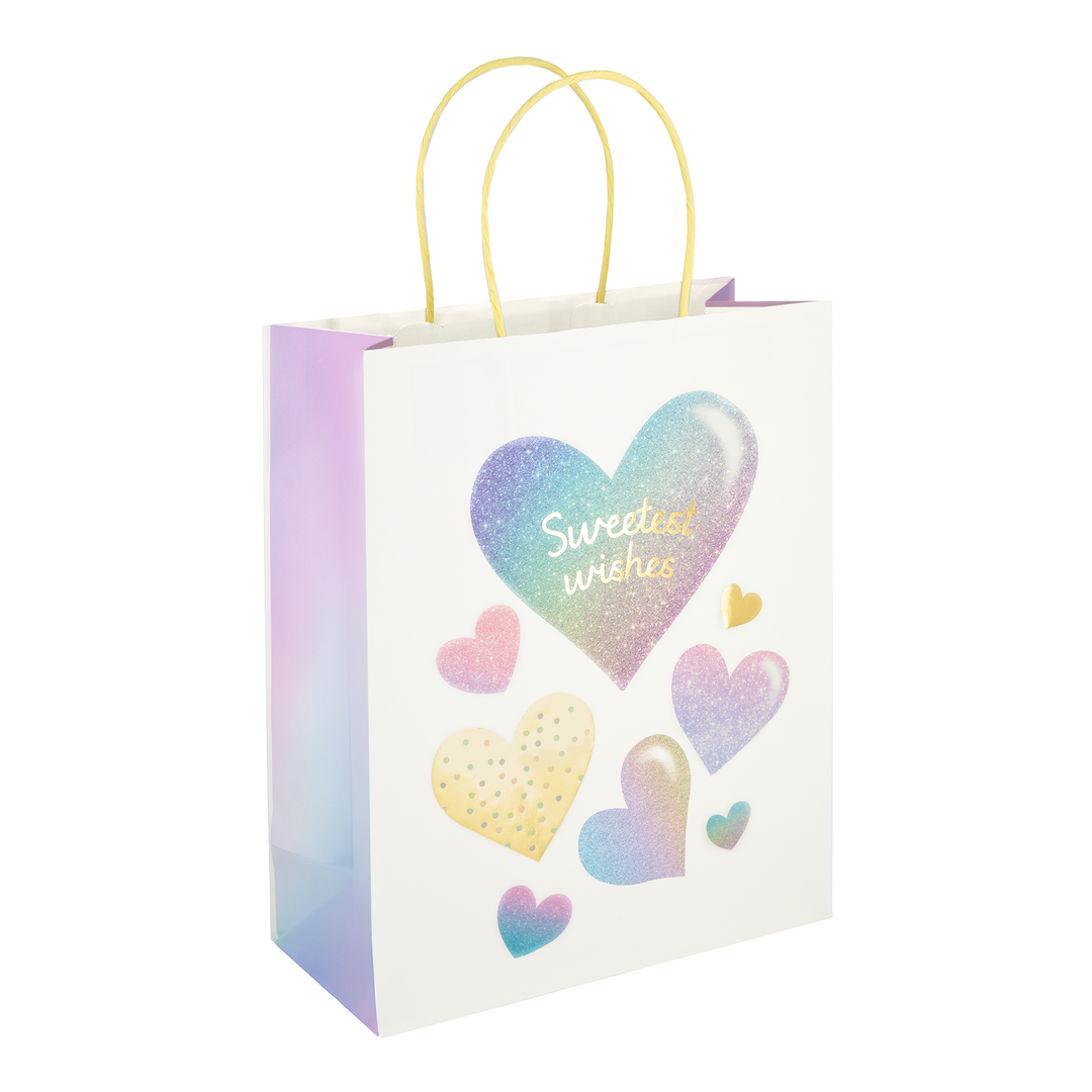 Torebki na prezenty Happy Birthday Serduszka Balony Motylki Gwiazdki średnie