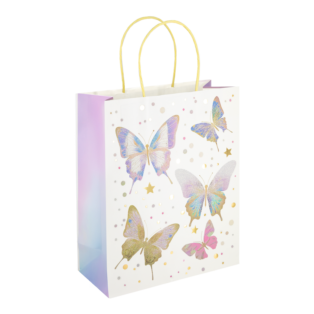 Torebki na prezenty Happy Birthday Serduszka Balony Motylki Gwiazdki średnie