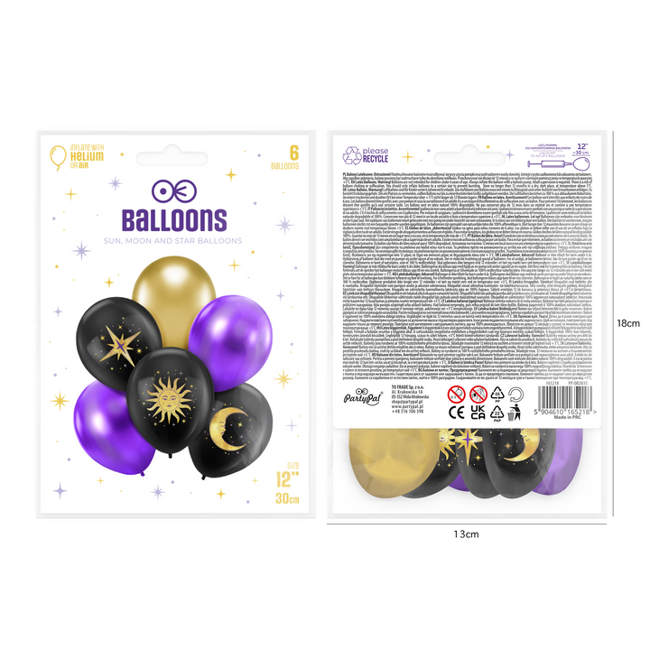 Balony Andrzejki 12cali 6 szt. zestaw