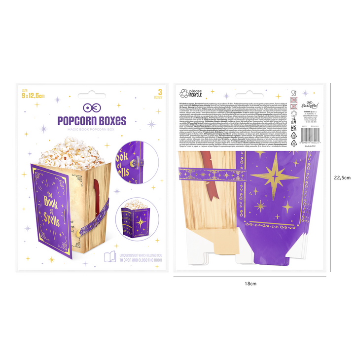Pudełko na popcorn Andrzejki 3 szt.