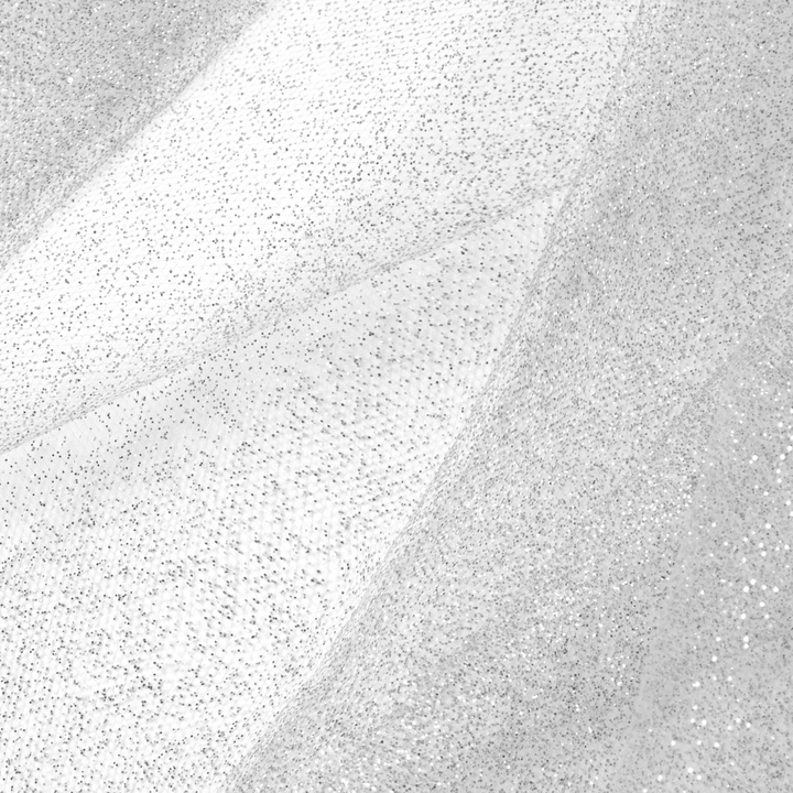 Tiul brokatowy srebrny 0,15x9m