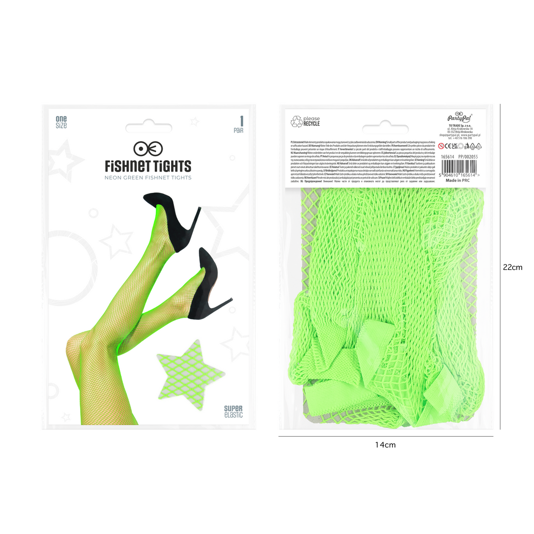 Rajstopy kabaretki neonowe zielone