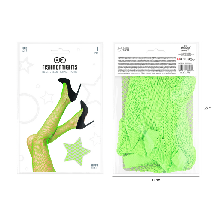 Rajstopy kabaretki neonowe zielone
