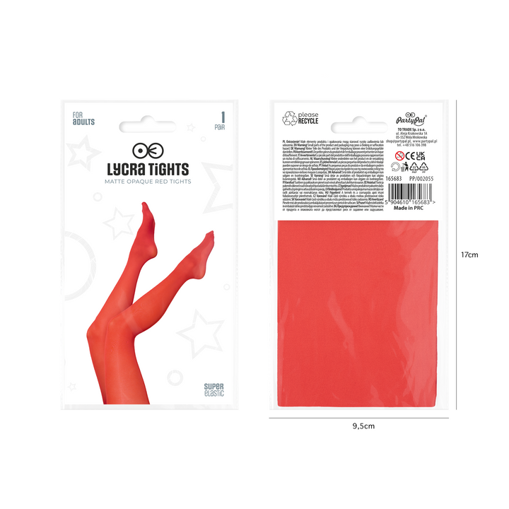 Rajstopy damskie czerwone