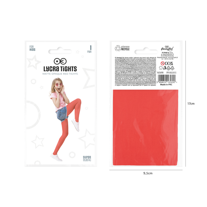 Rajstopy dziecięce czerwone