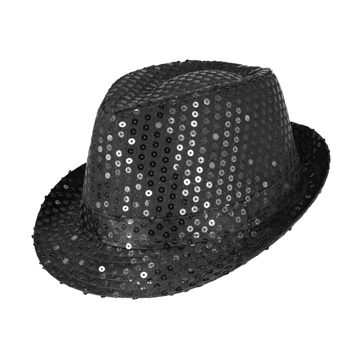 Kapelusz cekinowy czarny