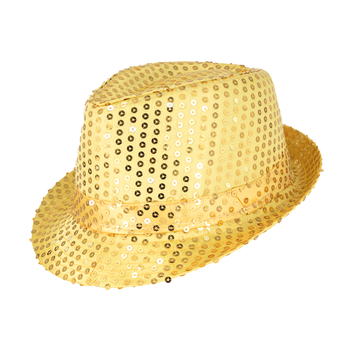 Kapelusz cekinowy złoty