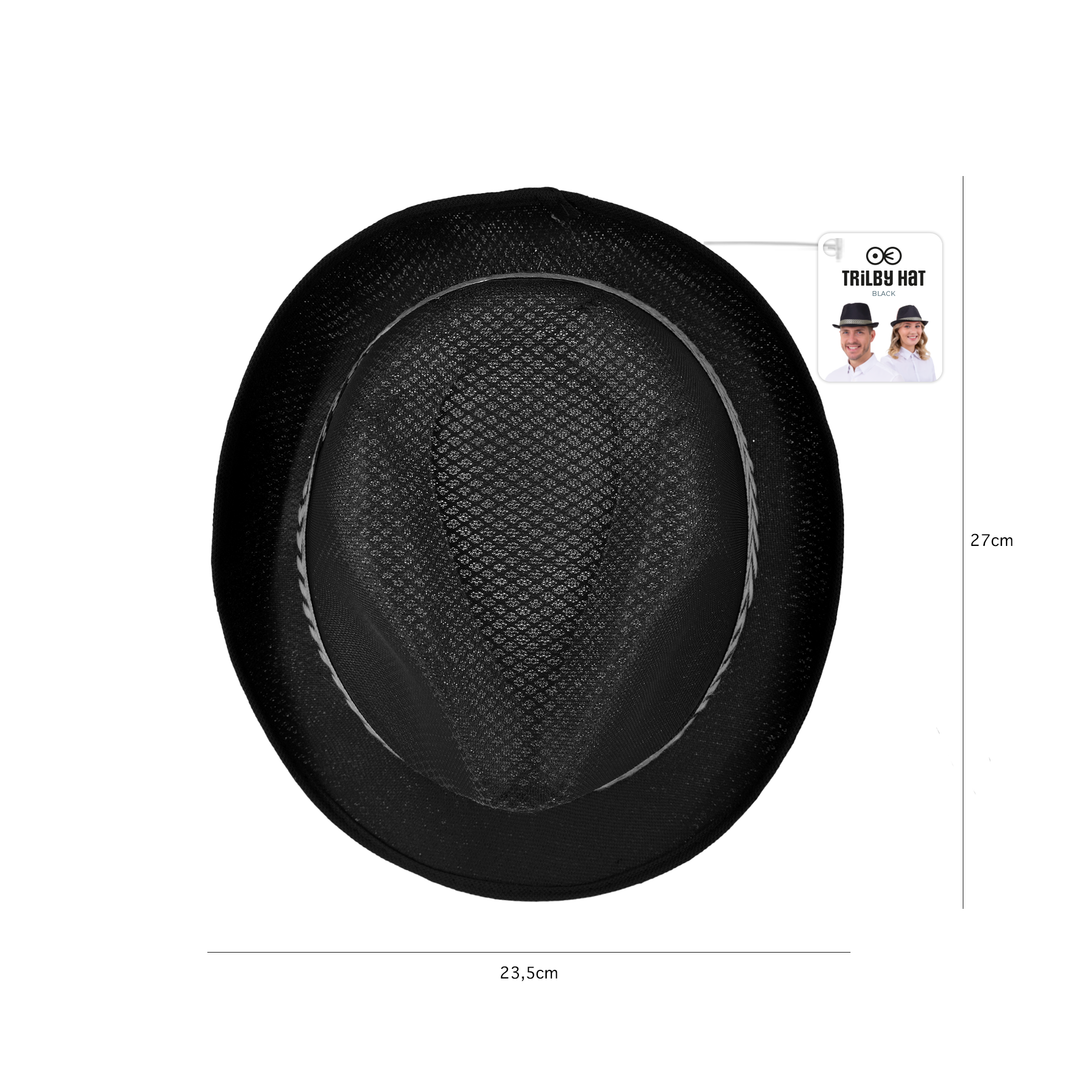 Kapelusz trilby czarny