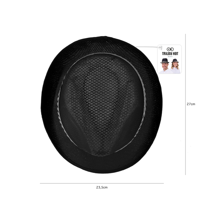 Kapelusz trilby czarny