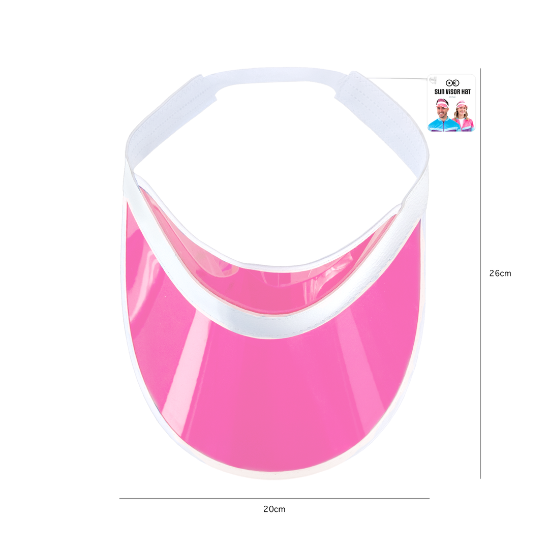 Daszek przeciwsłoneczny przezroczysty różowy