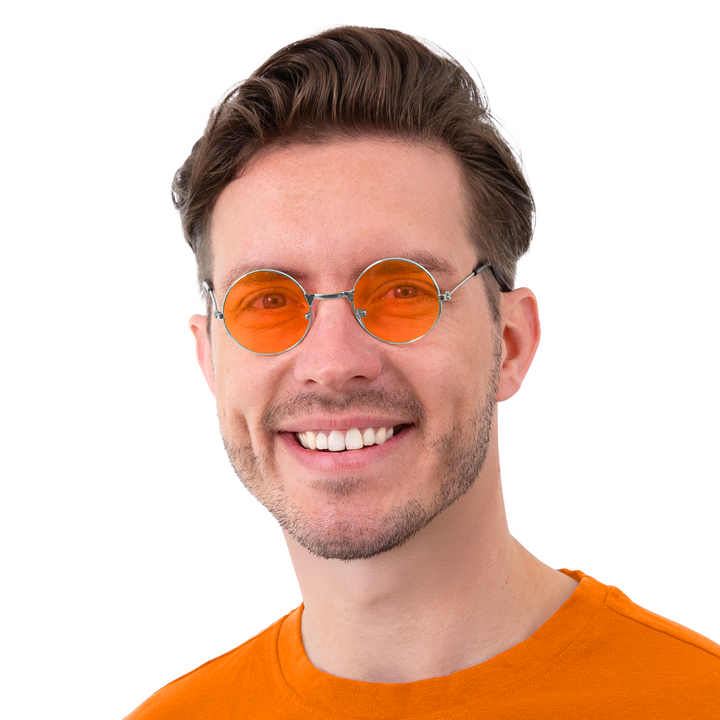 Imprezowe okulary Lenonki pomarańczowe