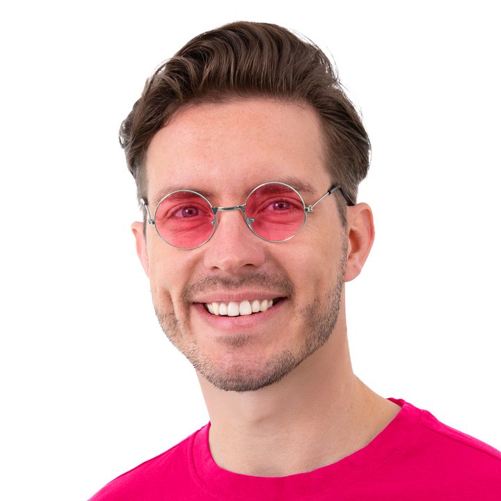 Imprezowe okulary Lenonki różowe