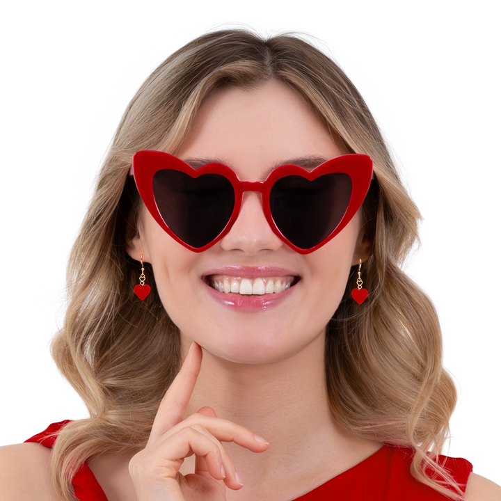 Okulary przeciwsłoneczne Serca czerwone